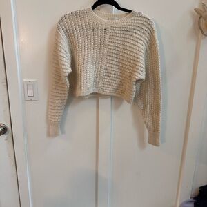 Wilfred Cream Textured Knit Sweater